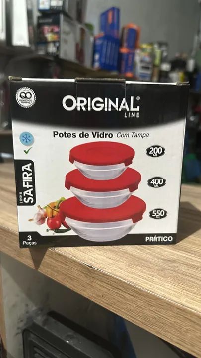 Pote de vidro 3 em 1  - Foto 3