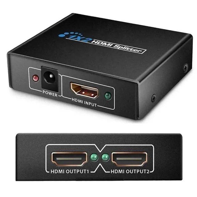 Splitter 1x2 Distribuidor De Sinal Hdmi 3d Duplicado Tv