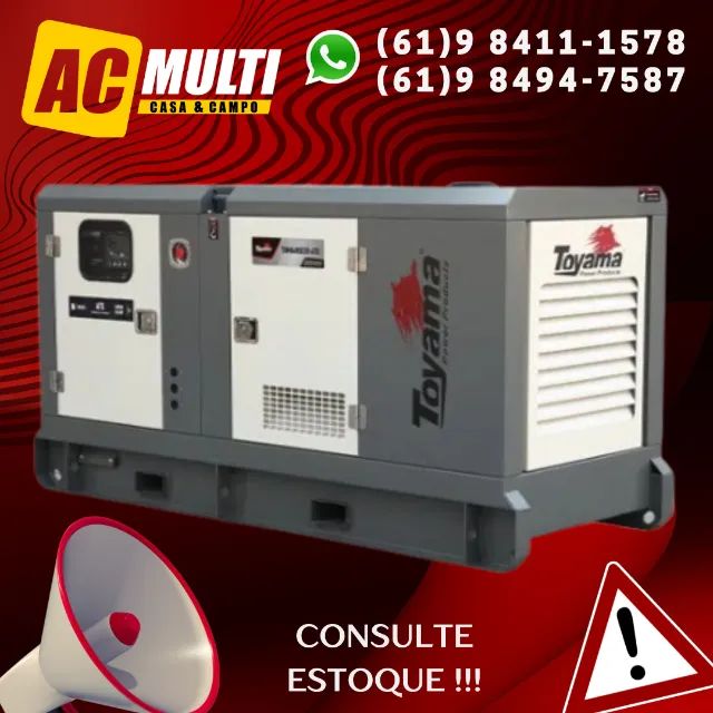 Gerador de Energia a Diesel - TDMG60SE3D-ATS 60 kva 88.5 HP 4 Tempos Toyama