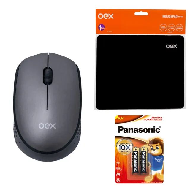 Kit Mouse Bluetooth MS602 + Mouse pad Mp100 + Pack pilha AA Alcalina  cod: 10087
