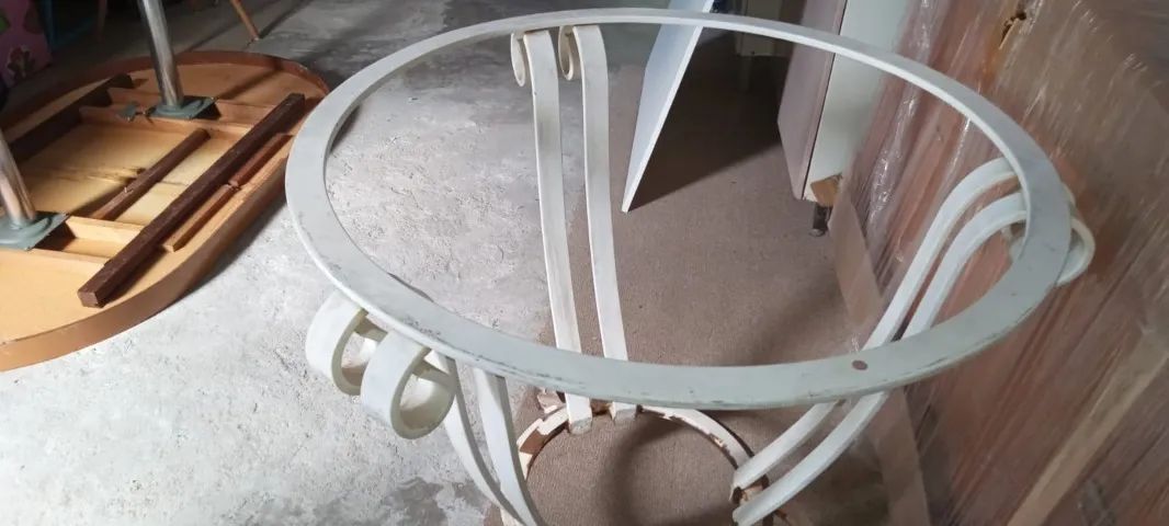 Pedra de mármore travertino  1.60 por 1.60 mts + pernas mesa - Foto 5