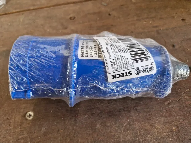 Plugue Industrial 3p+t 32a 200/250v Azul N4279 Steck
