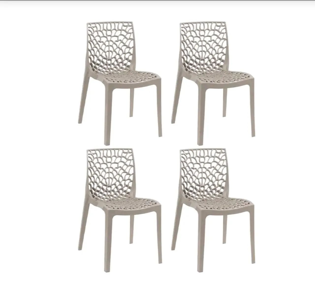 Conjunto de 4 Cadeiras para diversas finalidades- nude