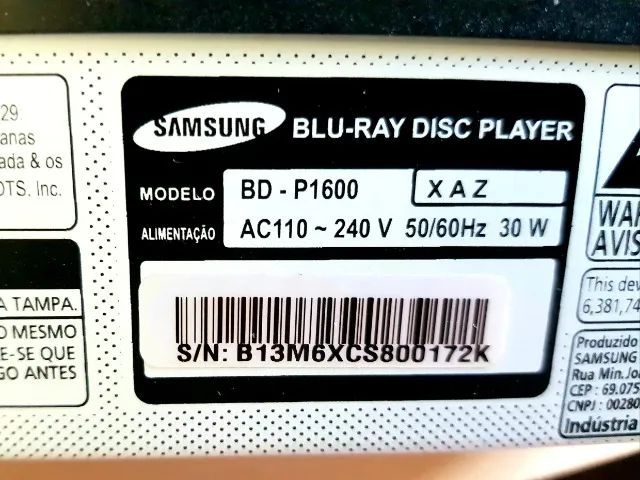 Blue Ray Player Samsung BD-P1600 !!!!! - Foto 4