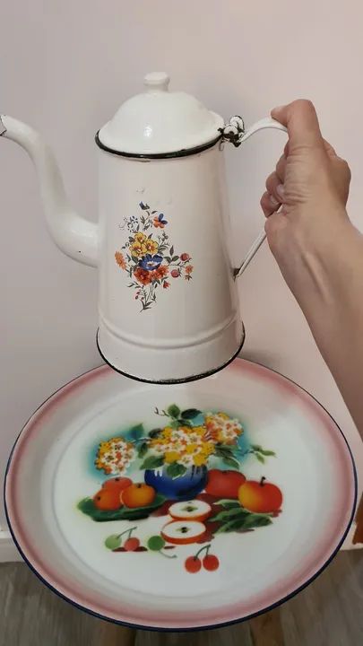 Bule grande e bandeja em ágata  - Foto 3