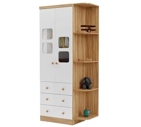 Roupeiro 2 Portas Uli com Prateleira, 100% MDF - Peroba - Foto 2