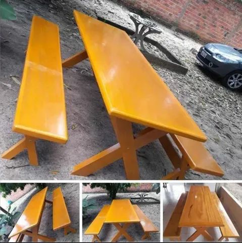 Mesa com 2 banco direto de fabrica 