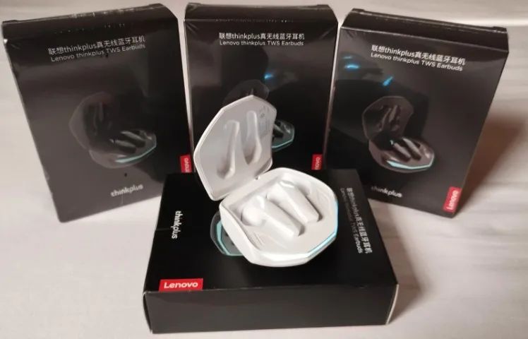 Fone De Ouvido Lenovo GM2 PRO Thinkplus Bluetooth 5.3 GAMER Branco Com Luz De Led Original