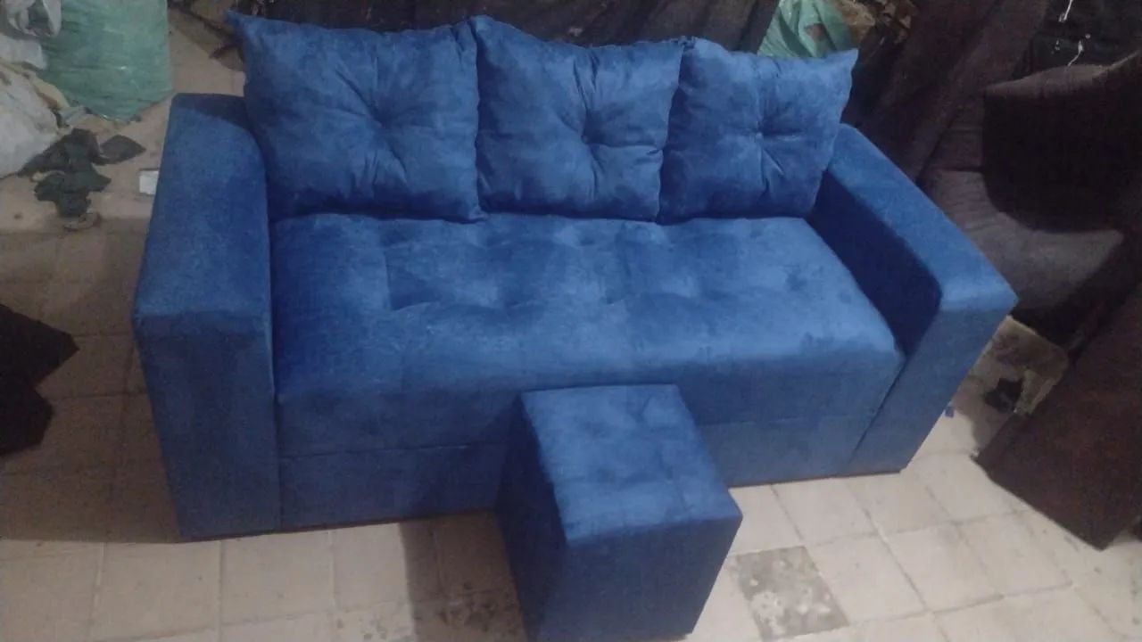 Sofá  Vermelho 3 Lugares - Foto 3