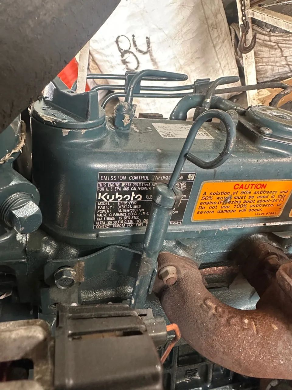 Motor Kubota 18.5kW + mecânica completa da Bobcat S70