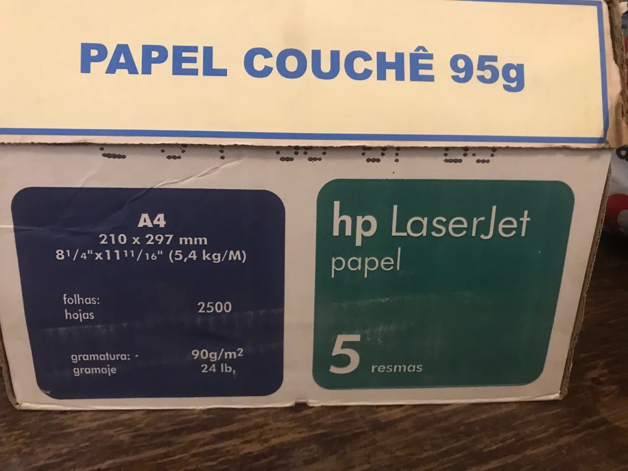 Papel Couche Brilho 90g A4 caixa Suzano Queima Estoque Branco