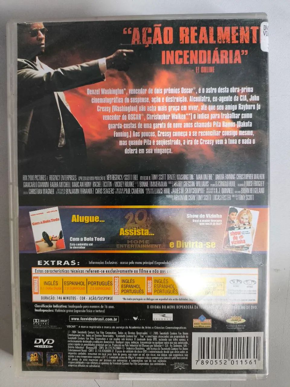 DVD - Chamas da Vingança - Denzel Washington - Foto 3