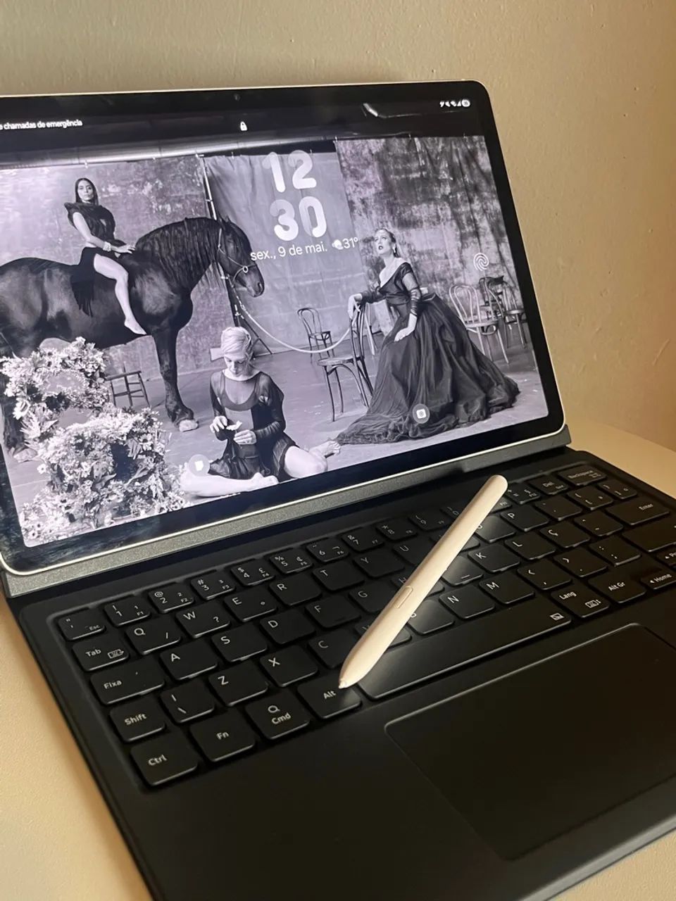 tablet samsung galaxy tab s9 5g, 256gb, 12gb ram, + teclado e caneta - Foto 4