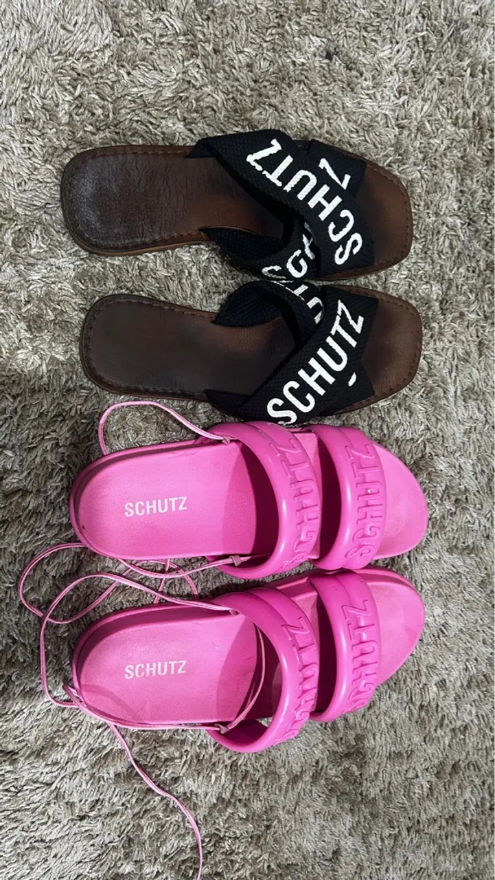 Sandálias Schutz - Rosa e Preto