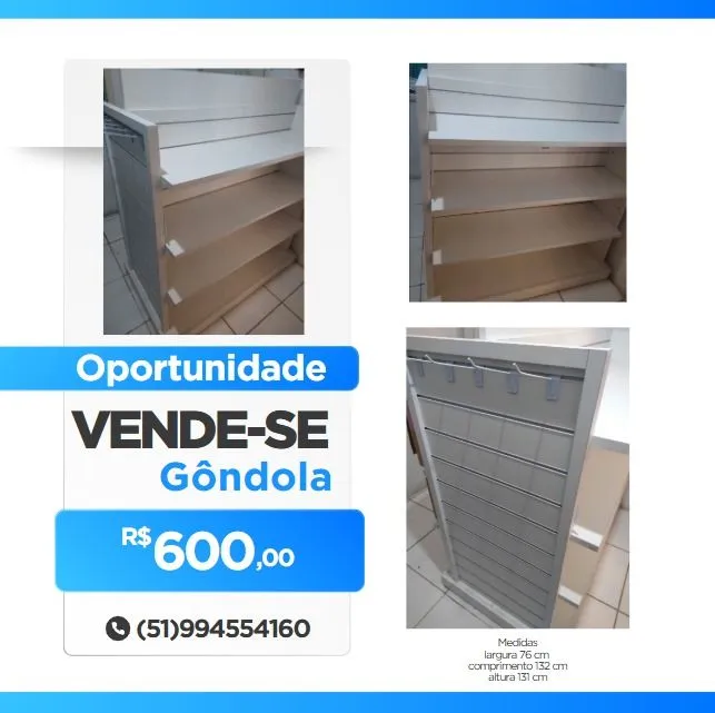 Gôndola de Exposição para Comércio - Oportunidade!