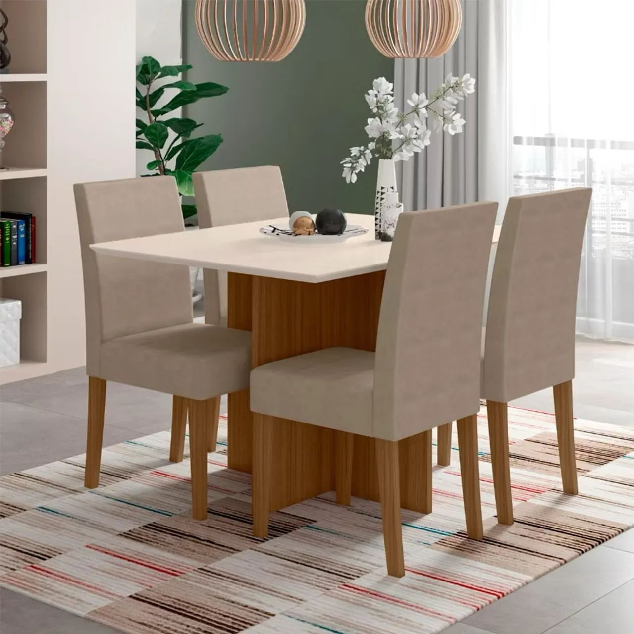 MESA EM OTIMO ESTADO COM TAMPO DE VIDRO - Foto 4