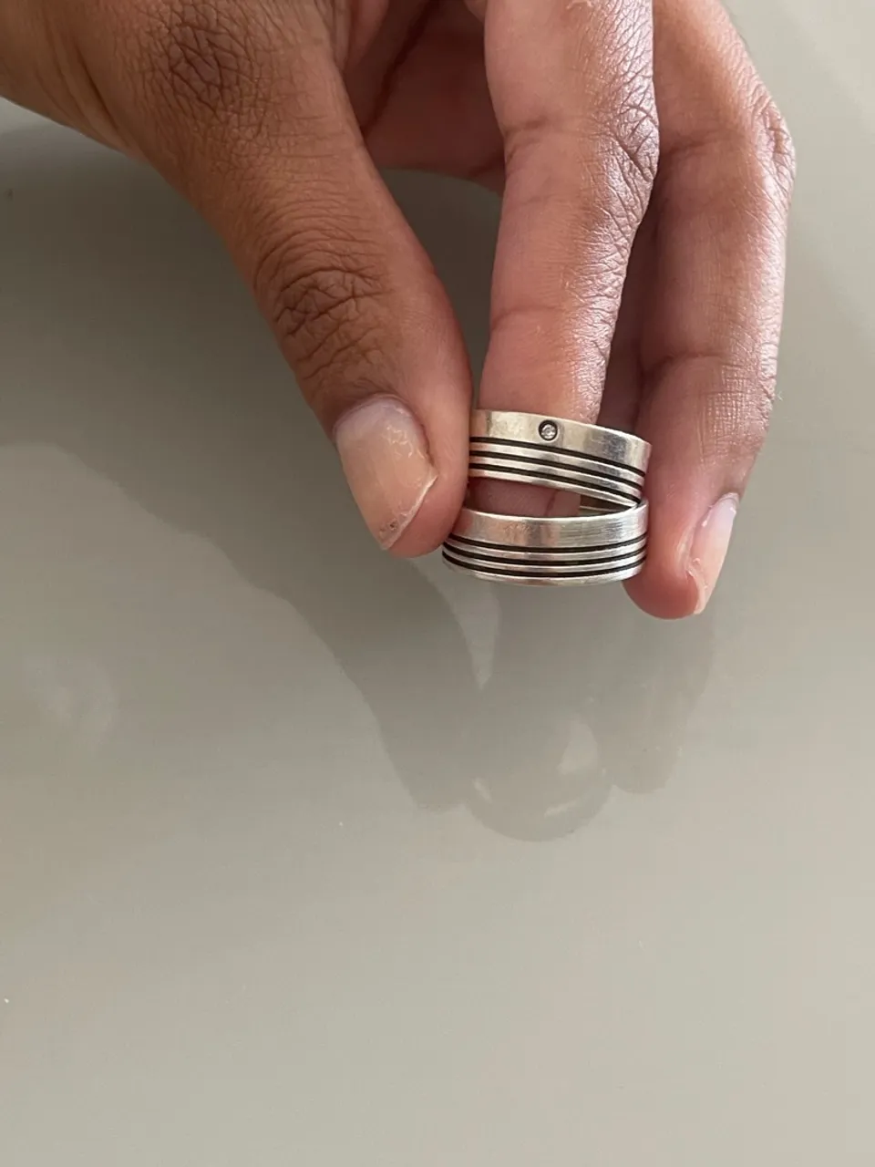 Aliança de compromisso de prata