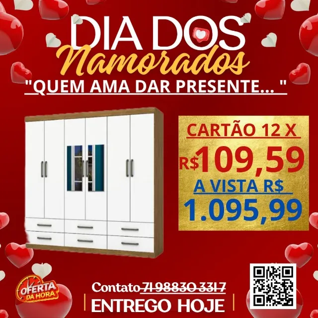 Guarda Roupa Lindo/ Entrego Hoje/ Sortidas Opções de móveis / Pague ao motorista na entreg