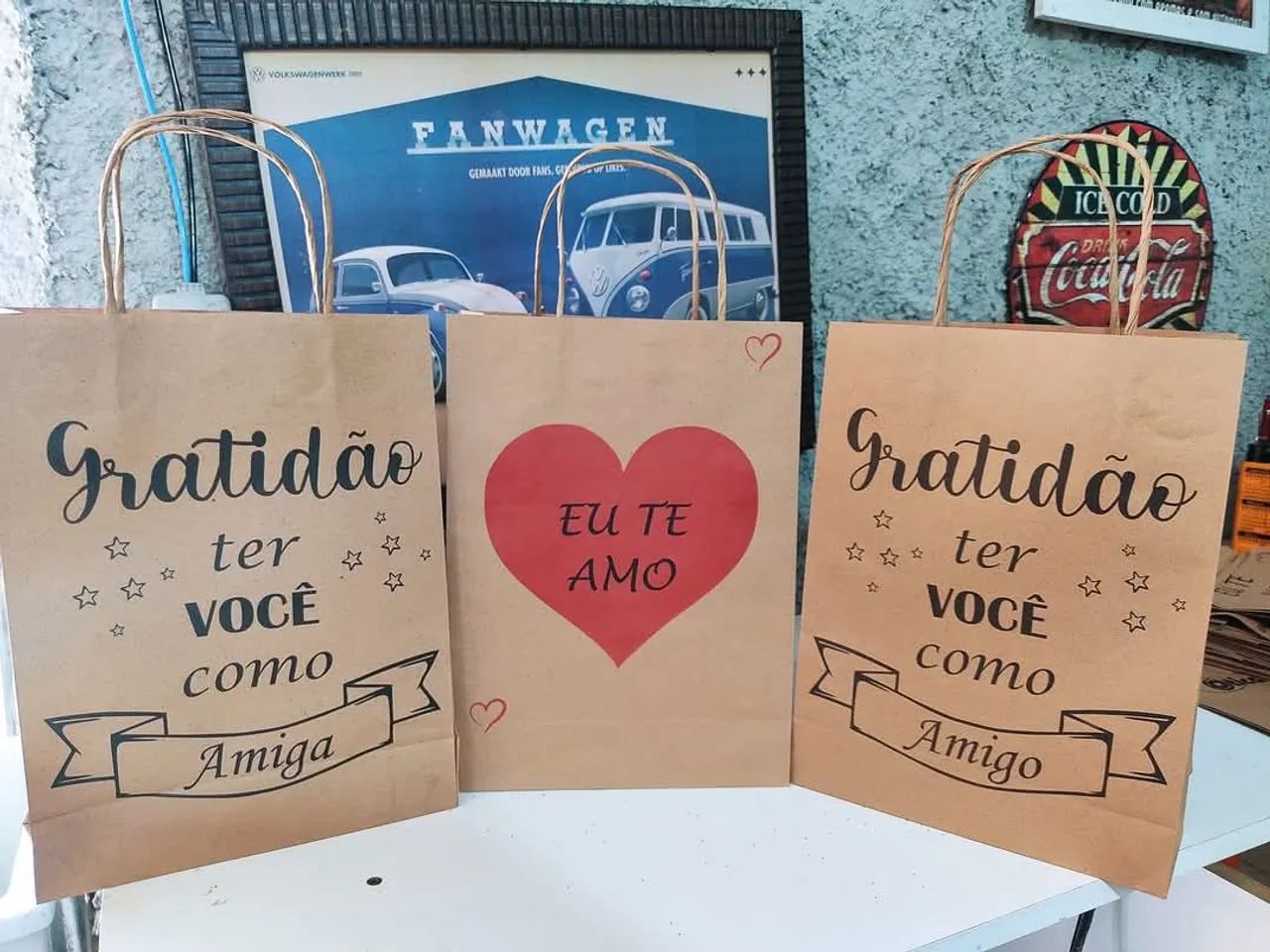 Sacolas de Papel Personalizadas para Presente - Gratidão