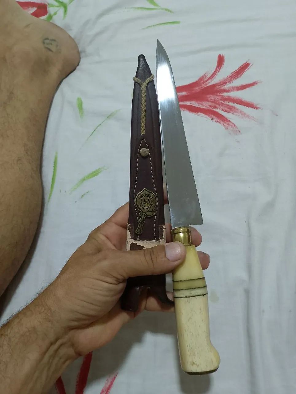 Faca Artesanal Gaúcha com Bainha em Couro - Foto 3