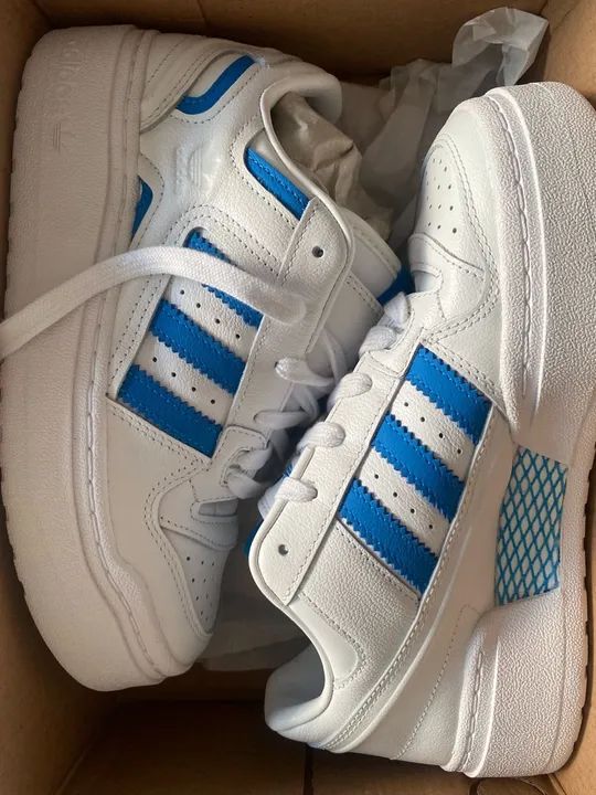 Tênis Adidas Forum 84 Low - Branco com Azul - Tamanho 36 - Foto 2