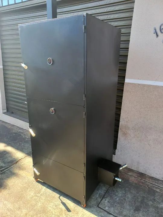 Defumador a Gás 1200 L Metalmay Black Pouco Usado - Foto 2