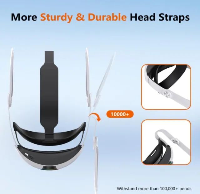 Elite Strap com Bateria de 10000mh RGB para Oculus/Meta Quest 2/3/3S, Suporte Ajustável - Foto 5