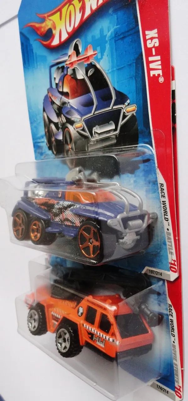 hot wheels dupla combo flame stopper + xs-ive serie race world