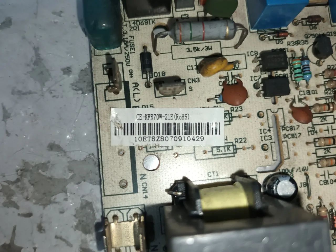 Placa Midea, Carrier e Springer - CE-KF70W-21E - Foto 2