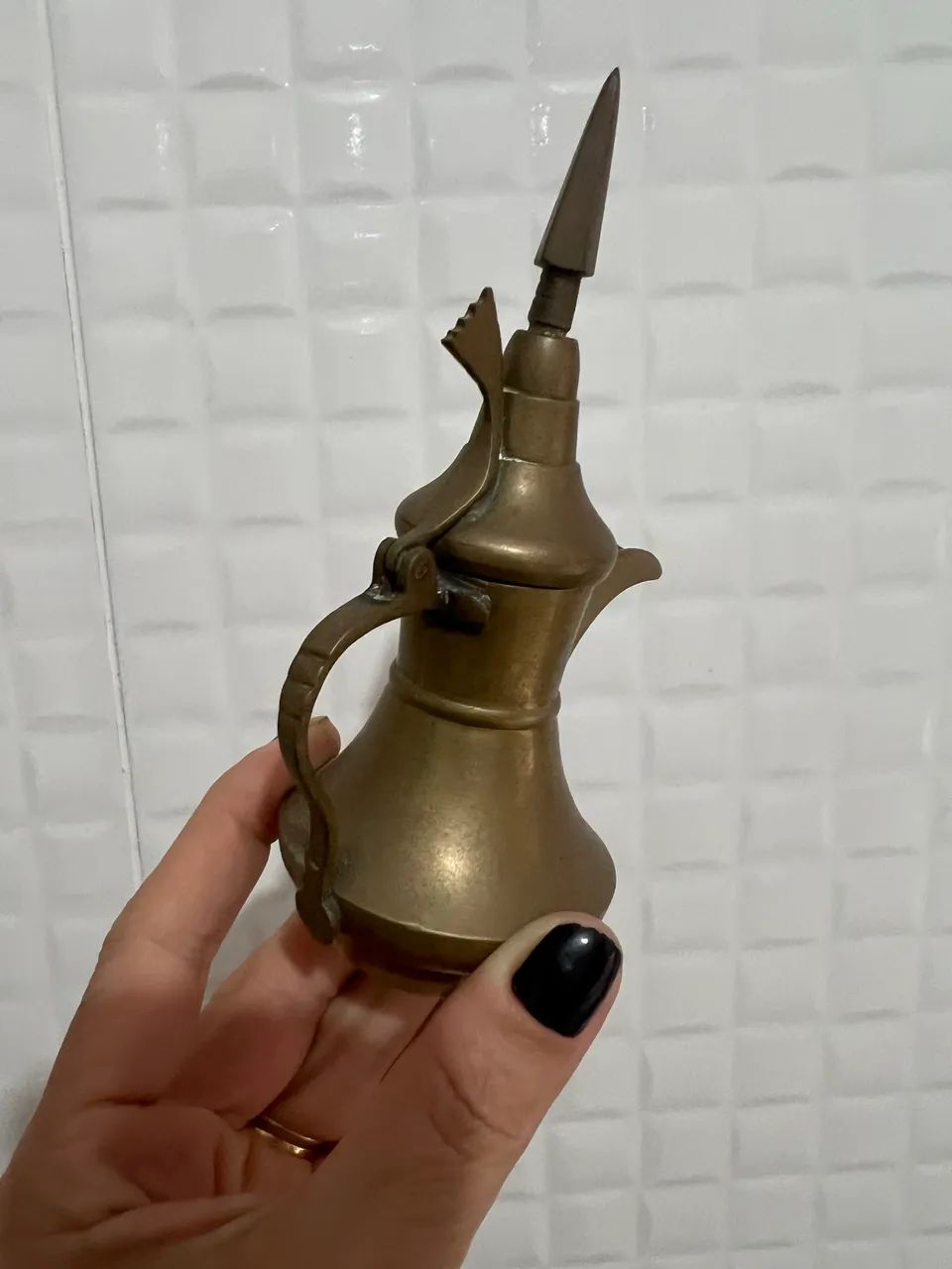 Bule turco de bronze (13,5cm) Em Perfeito Estado - À Retirar - Zona Sul - SP Capitsl - Foto 6