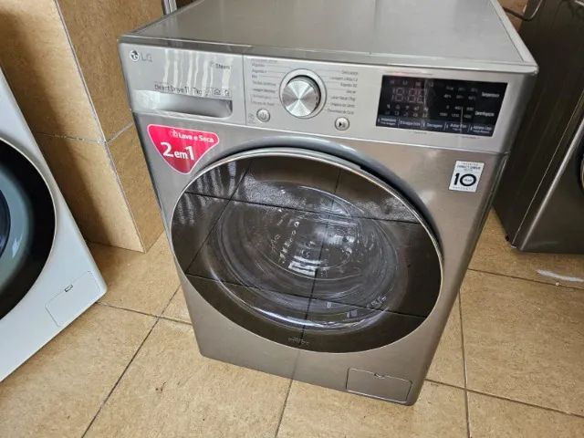 Lava e seca LG 11 KG com internet modelo CV 5011 cor inox - Foto 5