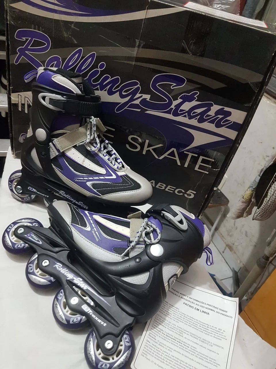 Patins Rolling Star - In Line Skate - ABEC5 - Foto 2