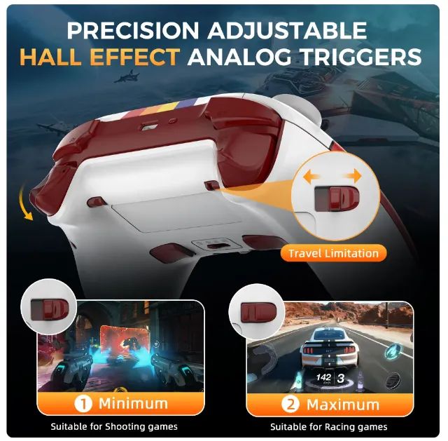 Controle Iine Starfield Hall Effect (PC, switch, android, ios) Bluetooth, wireless - Foto 2