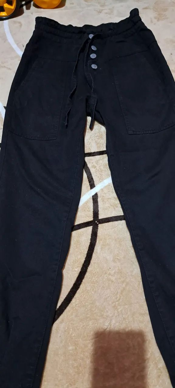 Calça Jeans Preta - Tamanho M - Foto 2
