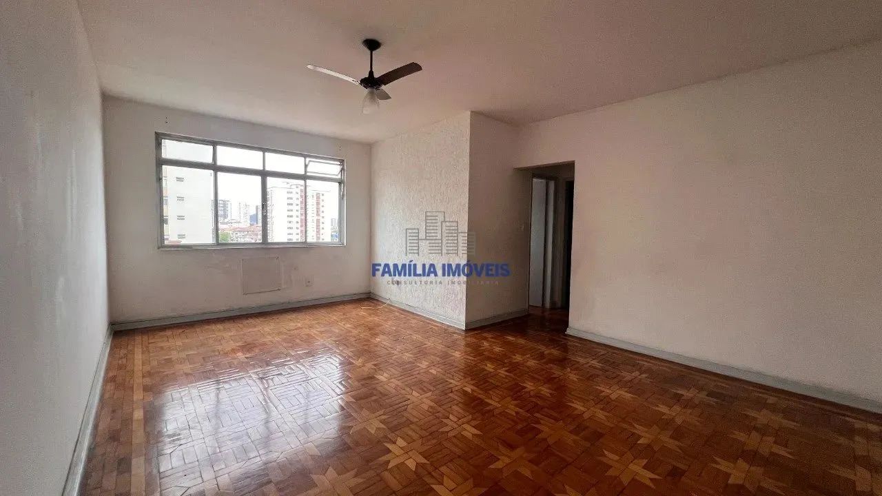 Apartamento para alugar 2 quartos de frente Embaré Santos SP