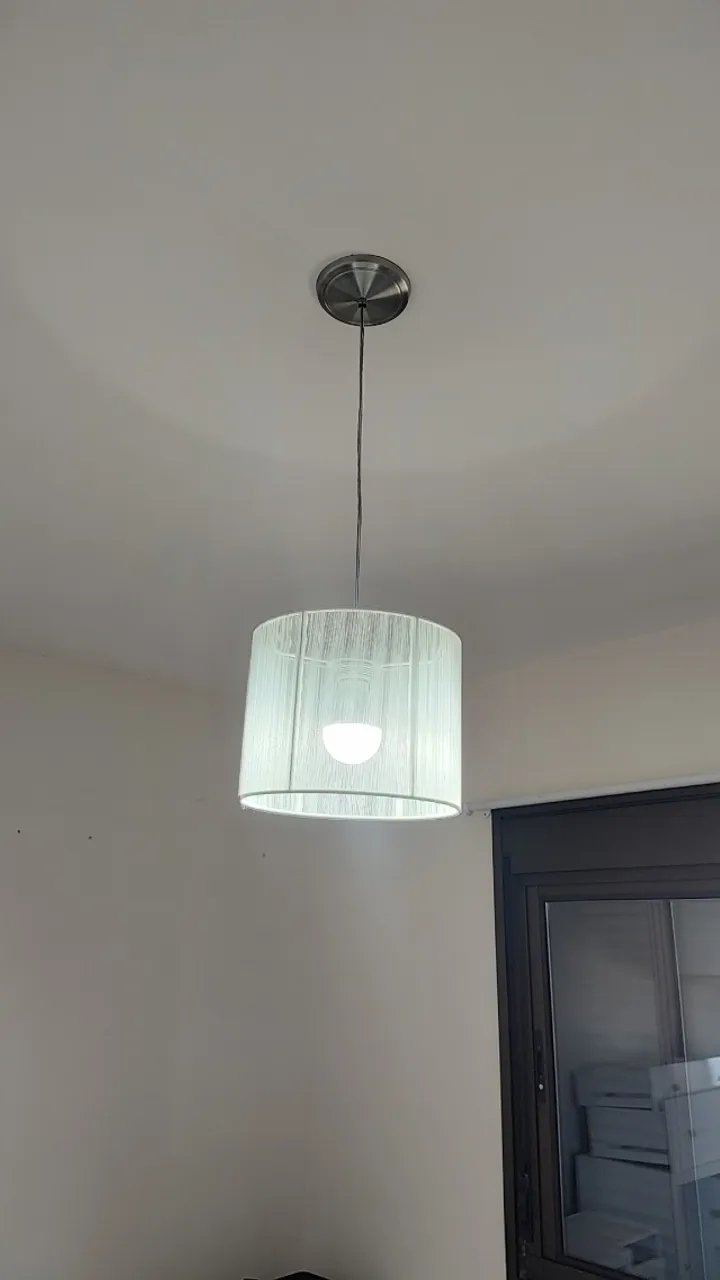 Luminária pendente de tecido