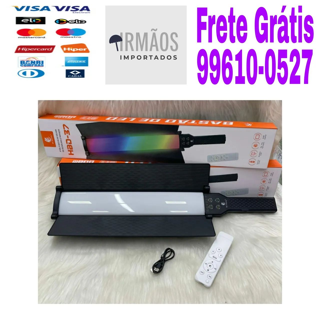 Bastão de Luz Led RGB para Fotos e Vídeos