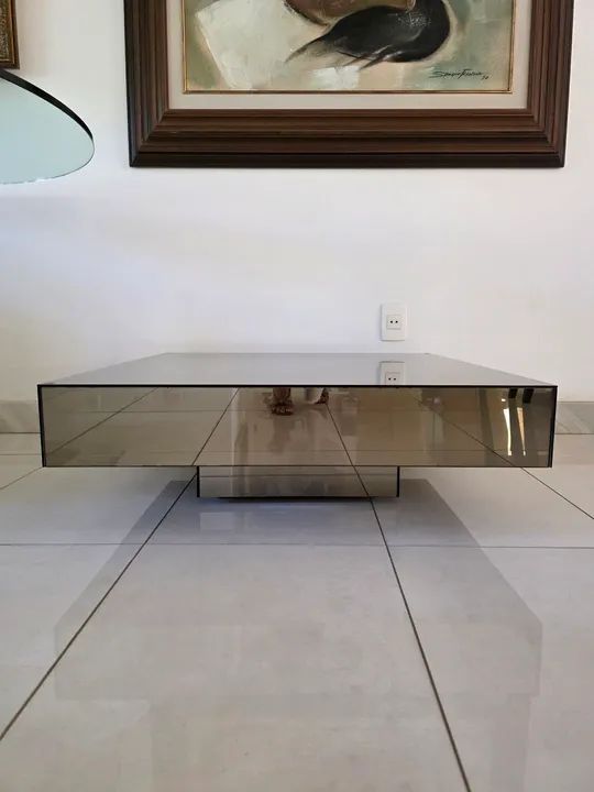 Mesa de Centro Espelhada Líder Interiores Em Perfeito Estado  - Foto 5