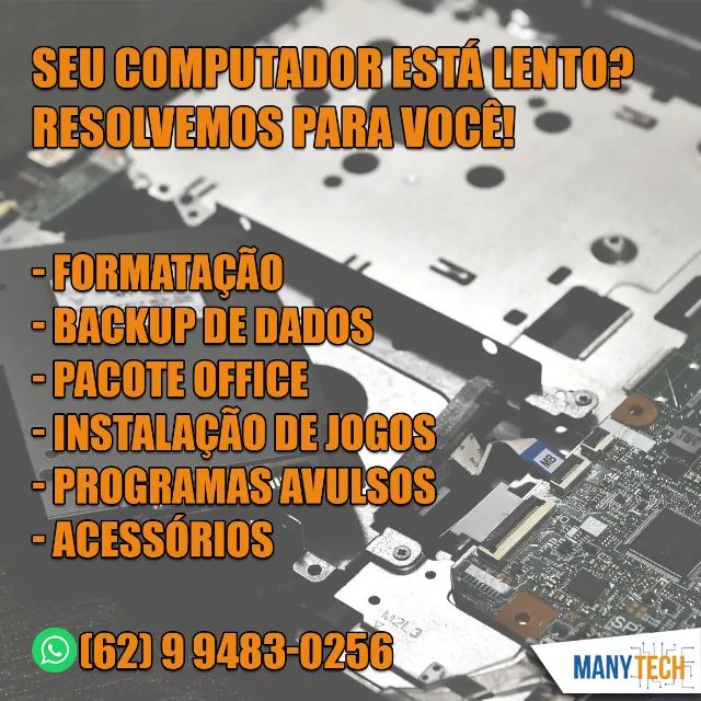 Formatação de computadores e notebook - Anápolis