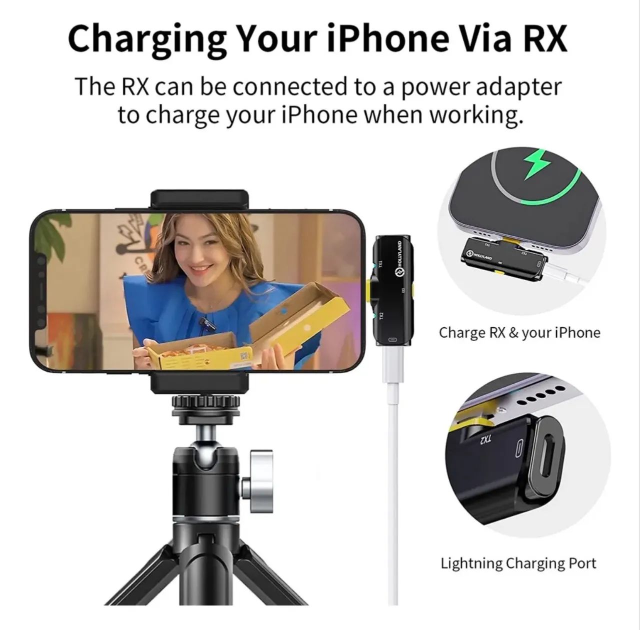 Microfone Sem Fio Hollyland Lark C1 Duo - 2 Pessoas + Case e Som Profissional - Foto 4