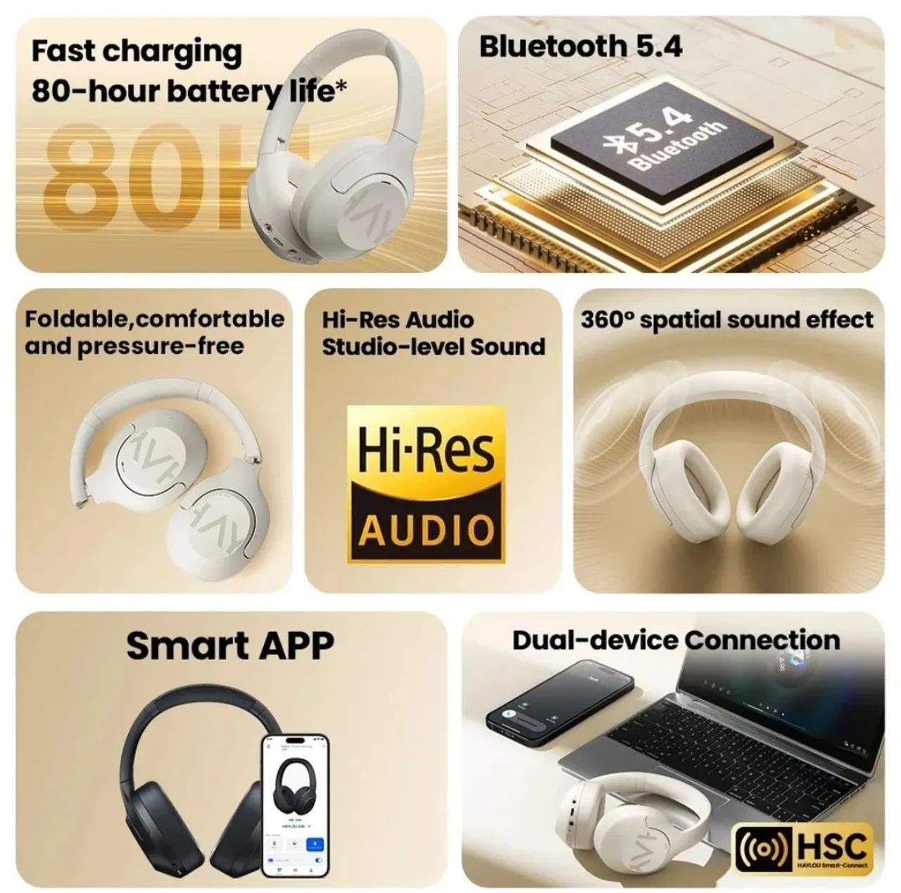 Headphone Haylou S30 com Cancelamento de Ruído - Foto 4