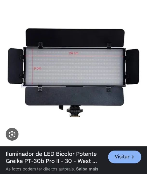 Luz de Led Greika bicolor pro II para fotógrafos e vídeo makers 