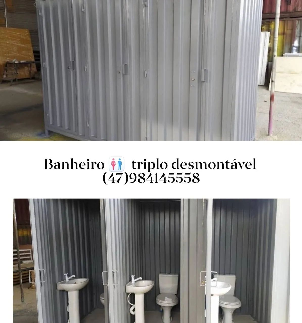 Containers guarita e banheiro desmontável para canteiro de obra - Foto 5