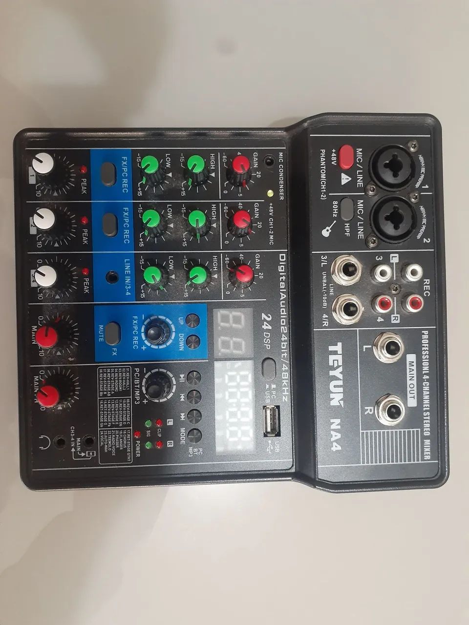 Mesa de Som Teyun NA4 - 4 Canais com DSP
