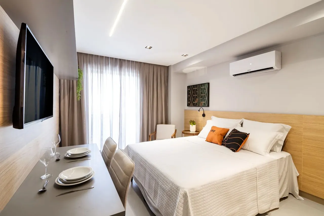 Venda de FLAT 30m2, todo mobiliado.