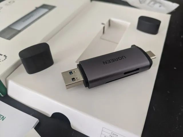 Leitor de Cartões UGREEN USB 3.0 & Type-C - Rápido, Compacto e Versátil - Foto 4