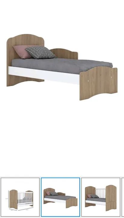 Berço de madeira com estrutura branca - Foto 4