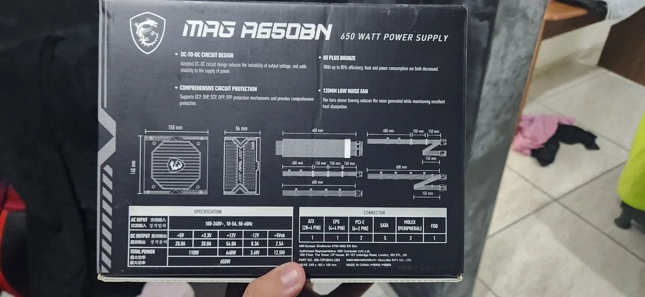 Fonte MSI mag 650w - Foto 4