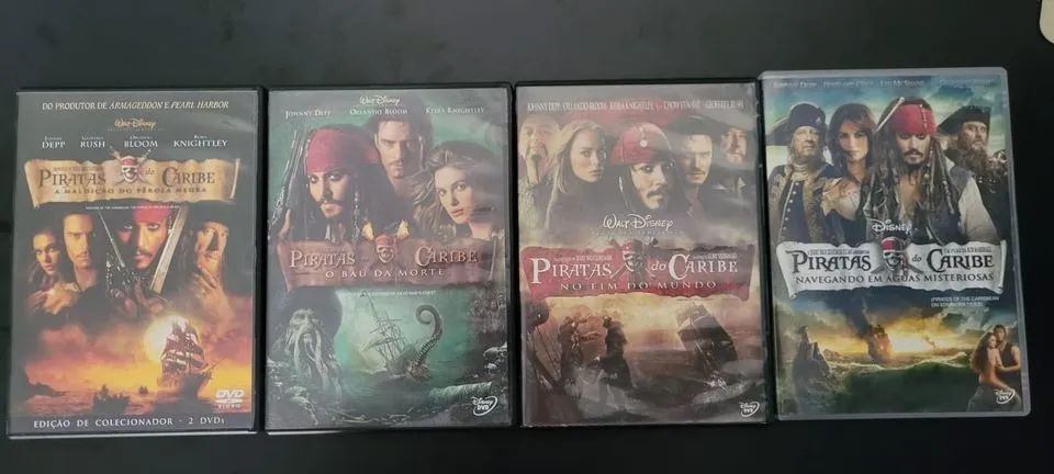 Dvds Pitratas do Caribe