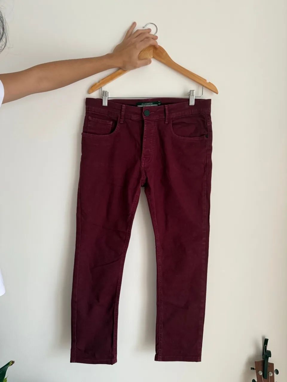 Calça Jeans Vinho Masculina